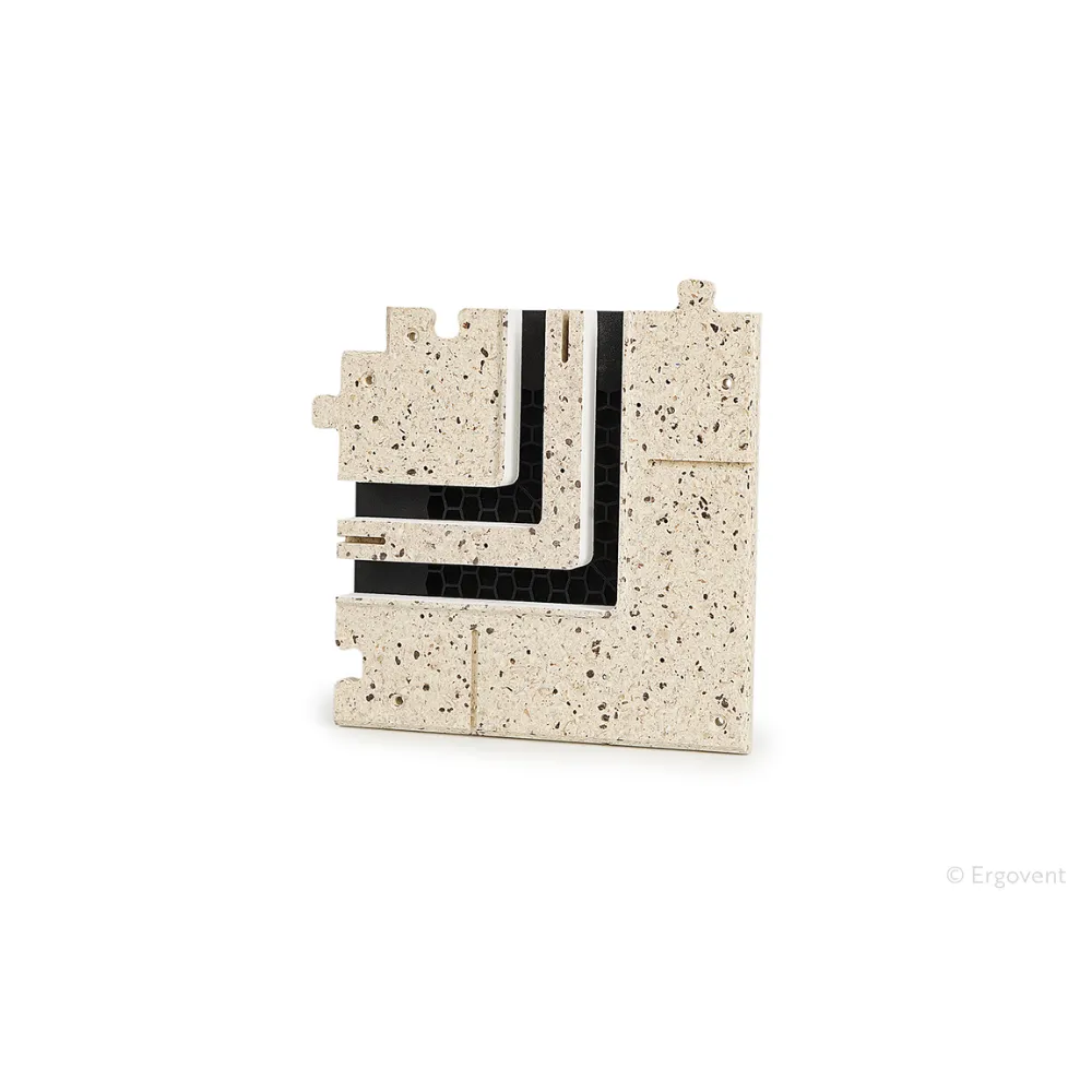 Modul – ERGOVENT LINEO-PRO (2 slot-uri x 20 mm) unghi 90° drept
