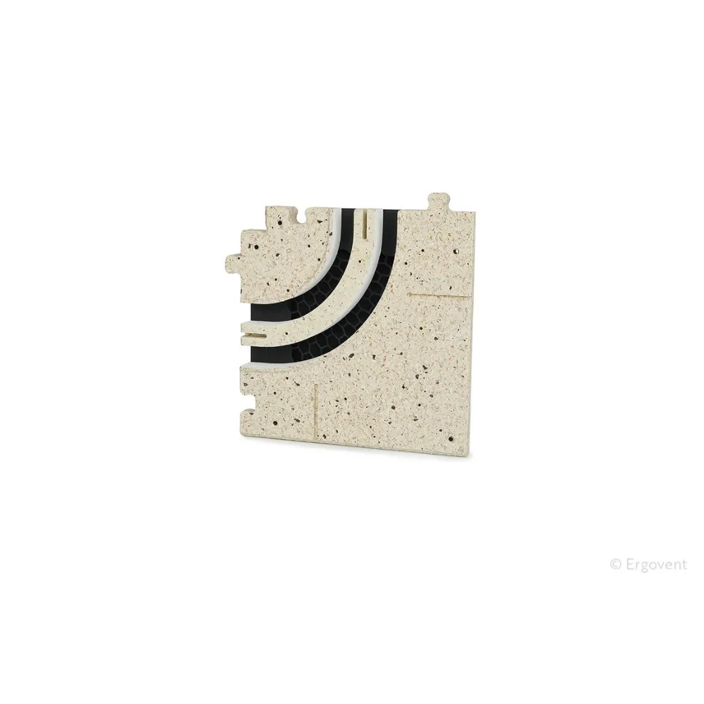 Modul – ERGOVENT LINEO-PRO (2 slot-uri x 20 mm) unghi 90° rotunjit
