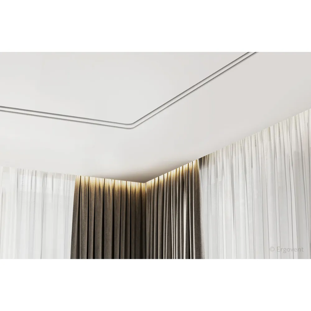 Modul - ERGOVENT LINEO-PRO (2 slot-uri x 20 mm) unghi 90° rotunjit - imagine 3